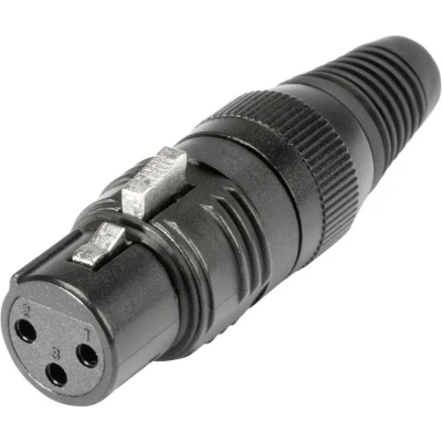 Immagine di Hicon HI X3CF G Connettore XLR Presa dritta Numero Poli (num): 3 Nero 1 pz.
