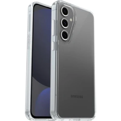 Immagine di OtterBox Cover per Samsung Galaxy S24 FE Symmetry Clear, resistente a shock e cadute, sottile, testata 3x norme MIL STD 810G, Trasparente, Senza Retail Package
