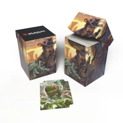 Immagine di Ultra Pro Outlaws of Thunder Junction 100+ Deck Box® Ft. Yuma for Magic: The Gathering, TCG accessorio da gioco collezione porta carte protettive