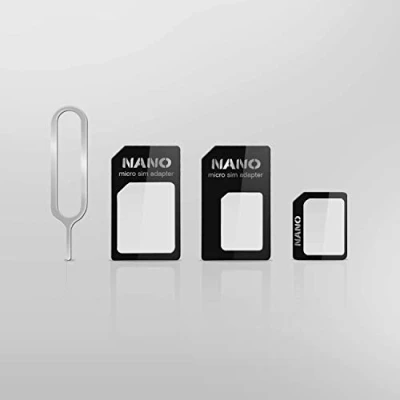 Immagine di Cable Technologies Adattatori Sim Card Kit per Tutti i Smartphone e Tablet, 4 in 1 + Estrattore, Nano Adapter Micro