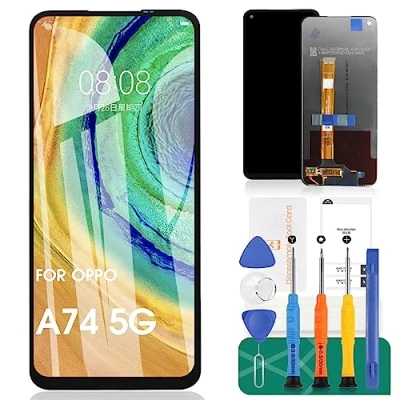 Immagine di per Oppo A74 5G Display LCD A54 Sostituzione dello Schermo Touch Screen CPH2197 Gruppo digitalizzatore CPH2195 Kit di Riparazione (Nero)