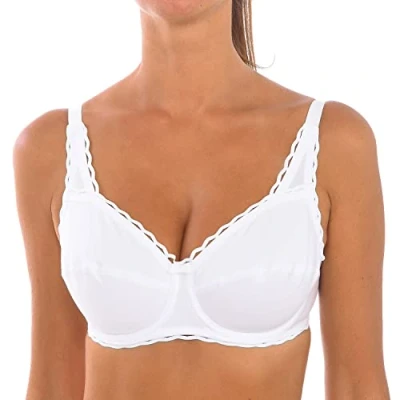 Immagine di Playtex Reggiseno con Ferretto Criss Cross Cotone Bio Donna x1, Bianco (White), 80C