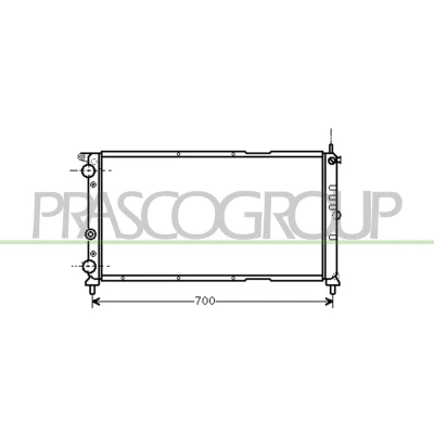 Immagine di PRASCO FT132R006 Radiatore motore Alluminio 630 304 23 Alette di raffreddamento montate meccanicamente FIAT: Punto I Hatchback