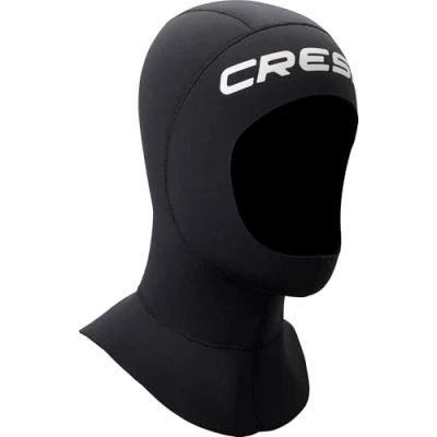 Immagine di CRESSI Resilient Long Hood M, Cappuccio con Girocollo Maggiorato in Neoprene Bifoderato Nero 3mm Unisex Adulto