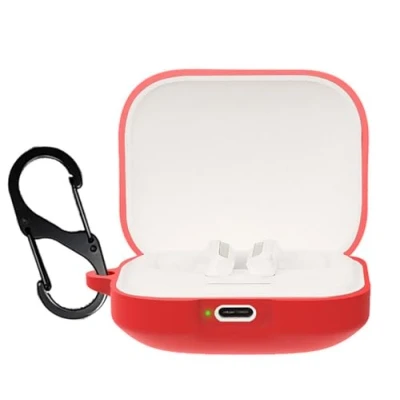 Immagine di GIOPUEY Cover Compatibile con Xiaomi Redmi Buds 5, Cilicone Custodia, Ultrasottile Case Cover, Antiurto, Resistente ai Graffi Rosso