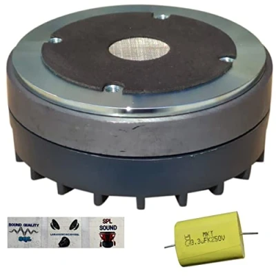 Immagine di MASTER AUDIO 1 DR7P DR 7P driver a compressione 200 watt rms 400 max diametro gola 2,50 cm per trombe casa feste 8 ohm 110 db bobina 4,4 cm, pezzo + condensatore e 3 sticker omaggio