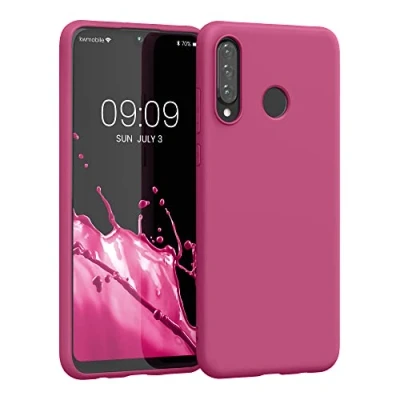 Immagine di kwmobile Custodia Compatibile con Huawei P30 Lite Cover Back Case per Smartphone in Silicone TPU Protezione Gommata rosa lampone