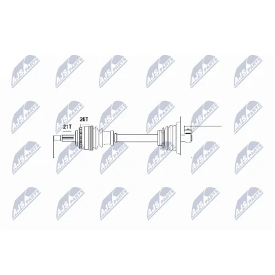 Immagine di NTY NPW RE 013 Albero motore / Semiasse Assale anteriore, anteriore Sx Cambio manuale a 5 marce, RENAULT: CLIO 2, Kangoo I