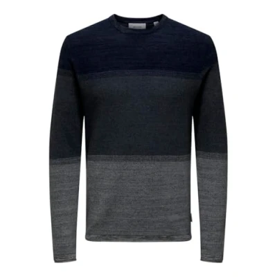 Immagine di ONLY &amp; SONS Onsfelix Reg 12 Crew Knit Noos Maglione Lavorato a Maglia, Flint Stone/Dettagli: Grading, M Uomo