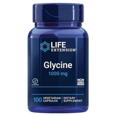 Immagine di Life Extension, Glycine, 1000mg, Altamente Dosato, 100 Capsule vegane, Testate in Laboratorio, Senza Glutine, Vegetariane, Soia, Non OGM