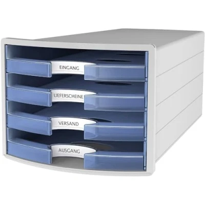 Immagine di HAN IMPULS 2.0 1013 64 Cassettiera Grigio luminescente DIN A4, C4 Numero cassetti: 4