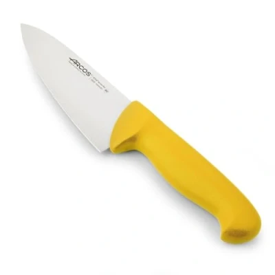 Immagine di Arcos Serie 2900 Coltello da Chef Cucina Lama Acciaio Inossidabile Nitrum 150 mm Manico Polipropilene Colore Giallo