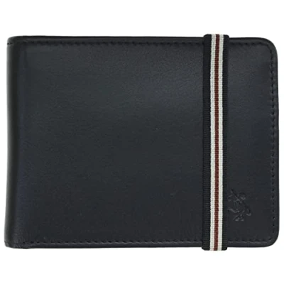 Immagine di VISCONTI Portafoglio in pelle con chiusura elastica RFID Blocking e Tap and Go BN3, Nero , Taglia unica, Moderno