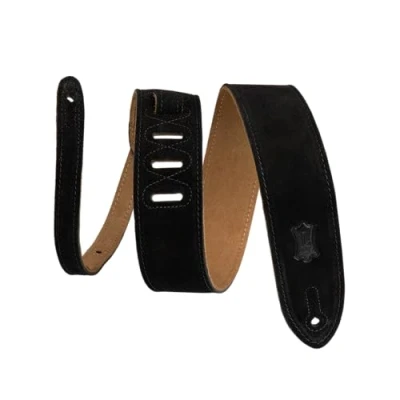 Immagine di LEVY&#039;S, MS12 BLK, Tracolla in Pelle Scamosciata Black 2&quot;,