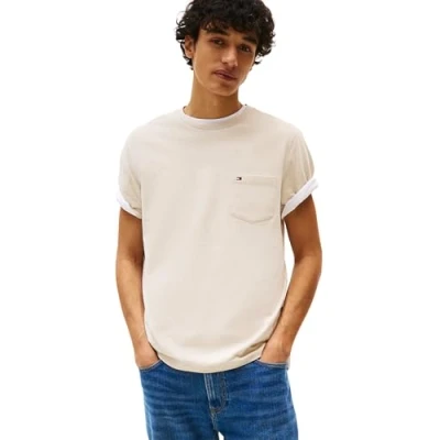 Immagine di Tommy Hilfiger Essential TEE Tshirt basic, Uomo, Taglia: Large, Newsprint