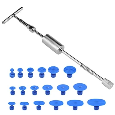 Immagine di FOCCTS Paintless Dent Remov, kit di riparazione per ammaccature auto strumento rimozione ammaccature, e grandine estrazione martello a T, 6 stick colla caldo
