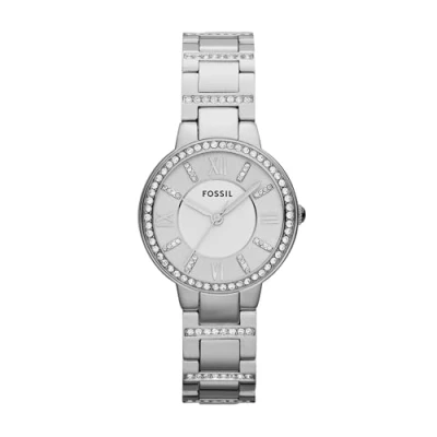 Immagine di Fossil Orologio Virginia da donna, movimento al quarzo, cassa in acciaio inossidabile 30 mm e bracciale inossidabile, ES3282