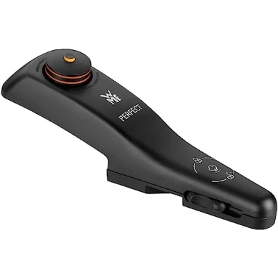 Immagine di Anakel Home Manico di Ricambio per Coperchio Pentola Express Perfect 08.9180.6030 Compatibile con la Gamma Pentole WMF Perfect, Colore Nero, Nuova Versione Indicatore Pressione a Spillo
