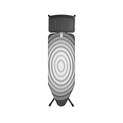 Immagine di Brabantia Asse da stiro C Supporto per unità vapore extra large Regolabile in altezza Piedini gomma antiscivolo Rivestimento cotone con strato schiuma Mobile XL pieghevole