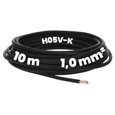 Immagine di Kalitec 10 metri H05V K 1 mm², cavo di cablaggio flessibile, in PVC, singolo da mm2, a filo singolo, monofilo, ignifugo
