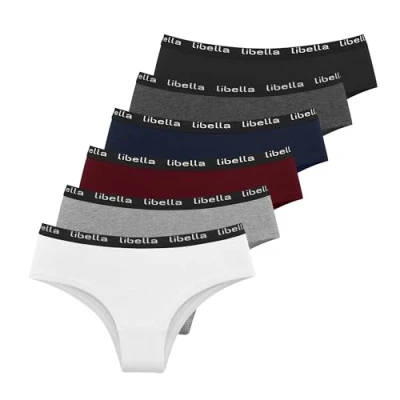 Immagine di Libella Mutande Donna Cotone Slip Elasticizzato Traspirante Confortevole Intimo Pacco da 6 3411 MU XL