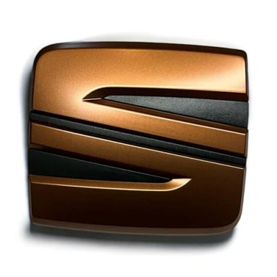 Immagine di Seat 5F0853679C27A Emblema Cupra per la parte anteriore della griglia del radiatore, logo tuning, in rame