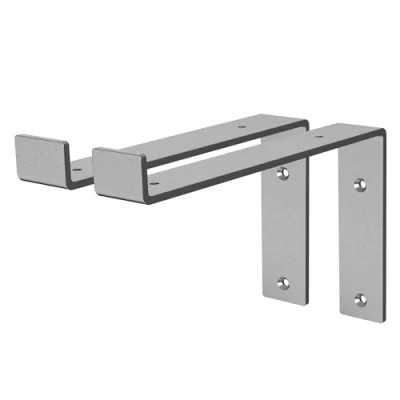 Immagine di ML Design Set 2 Staffe per Mensole a L in Metallo Grigio 25 x 4 14,5 cm Supporti Angolari Ripiani Peso Massimo 50 kg con Materiale di Montaggio Parete Incluso Scaffalature Muro