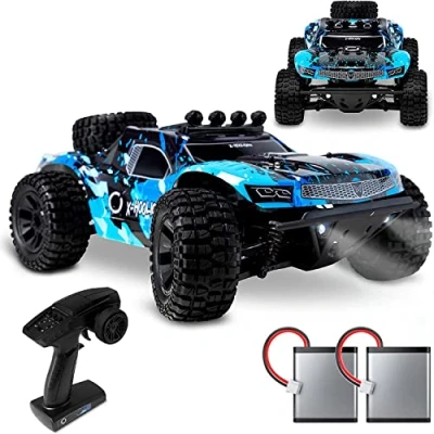 Immagine di Overmax Hooligan Grande Auto Telecomandanta Scala 1:10 RC Velocità 50km/h, Portata 100metri Macchina 4x4, Luci LED, Ruote 10cm, Sospensione Olio Molla, 2 Batterie