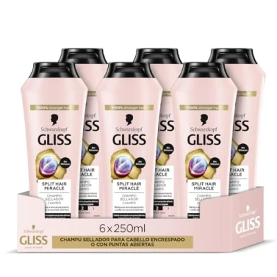 Immagine di Gliss Shampoo sigillante per capelli aperti e crespi Split Hair Miracle 6 x 250 ml (1500 ml) Gamma