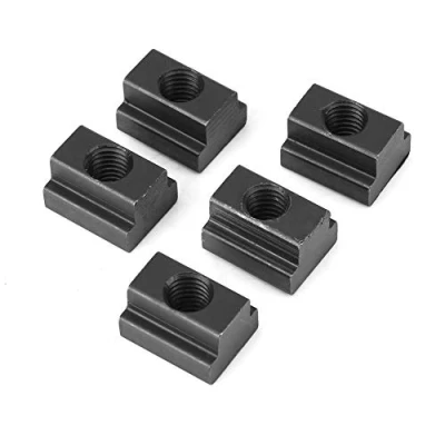 Immagine di 5pz Dadi a T M10 per scanalatura in Acciaio con Finitura Ossido Nero Tavoli Macchine Utensili(M10)