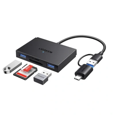 Immagine di UGREEN Lettore di Schede SD USB C e 3.0 Adattatore per Scheda Micro 4 in 1 Card Reader Compatibile con iPhone 16 15 Plus Pro Max MacBook Air 2023 iPad Galaxy Tab S9 S24 Ultra