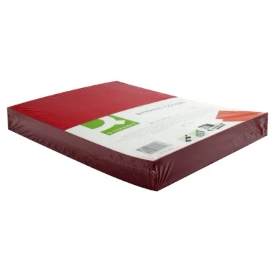Immagine di Q Connect Copertine per rilegatura a spirale, formato A4, confezione da 100, colore: Rosso