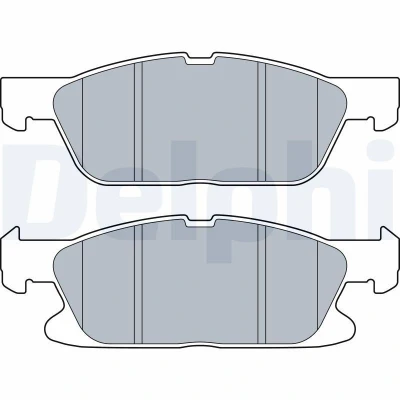 Immagine di DELPHI LP3280 Kit pastiglie freno Non predisposto per contatto segnalazione usura con lamierino anticigolío senza accessori FORD USA: Edge Mk2
