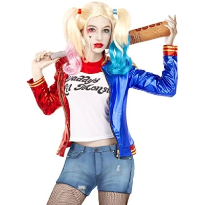 Immagine di Funidelia Kit Costume Harley Quinn Suicide Squad Ufficiale per Donna Taglia XS Supereroi, DC Comics, Squad, Super Cattivi
