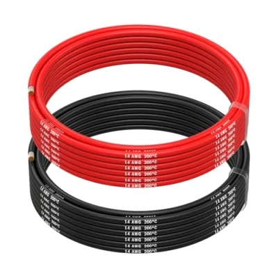 Immagine di MMOBIEL 14 AWG Cavo Elettrico Silicone Gauge (2,08mm²) in Rame Stagnato 2 Fili Separati Rosso e Nero Ciascuno 5m / 16.4ft per RC, Droni, Stampanti 3D, Batterie, Cavi Oratori, Strisce LED