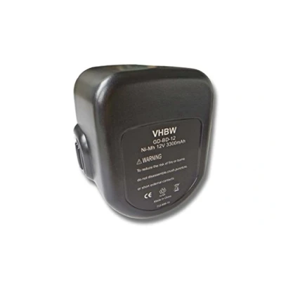 Immagine di vhbw 1x batteria compatibile con Black &amp; Decker AST12, AST12XC, AST2, AST2XC, CD12, CD1202GK, CD1202K, CD120GK utensile elettrico (3000 mAh, NiMH, 12 V)