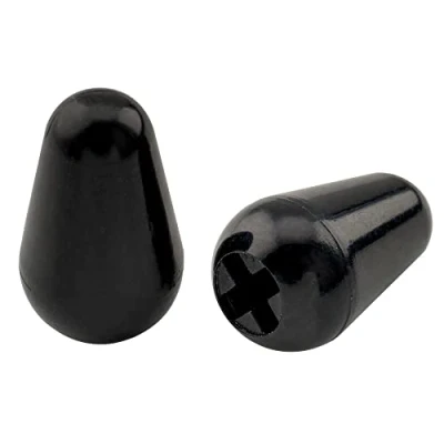 Immagine di Musiclily Pro Inch Size Thread Plastica Tip Selettore a 5 Vie Toggle Switch per Chitarra Elettrica, Nero (2 Pezzi)