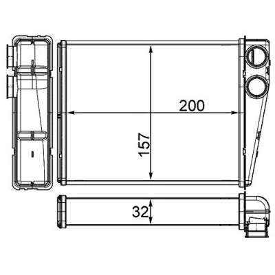 Immagine di Scambiatore calore, Riscaldamento abitacolo MAHLE ORIGINAL AH 263 000S