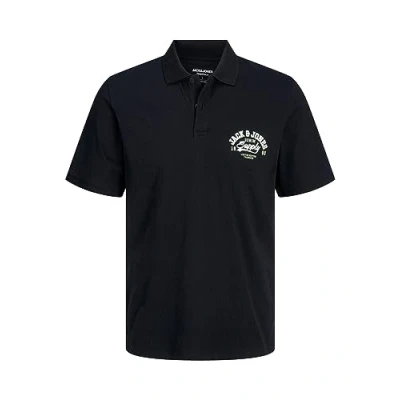 Immagine di JACK &amp; JONES Jjelogo Polo SS 2 col Ss24 SN Camicia a Maniche Lunghe, Nero, L Uomo