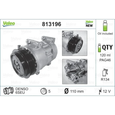 Immagine di VALEO 813196 compressore Aria Condizionata 6SEU 12 PAG 46 R 134a con olio NEW ORIGINAL PART MERCEDES BENZ: Classe C Sedan, A