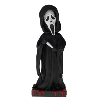 Immagine di Royal Bobbles Ghost Face Bobblehead, figura realistica in poliresina premium, numero di serie unico, dettagli squisiti