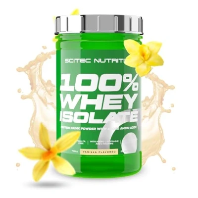 Immagine di Scitec Nutrition 100% Whey Isolate Puro potere proteico con BCAA Glutammina e Arginina Formula senza zucchero glutine, 700 g, Vaniglia