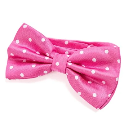Immagine di DonDon Papillon Uomo a pois con gancio rosa fucsia già annodato e regolabile