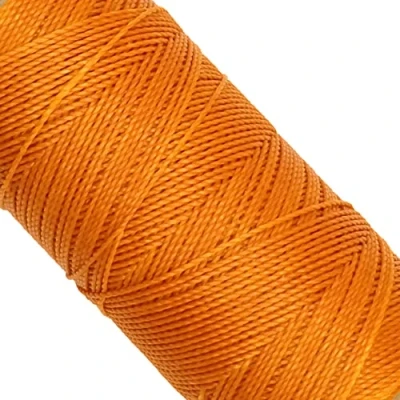 Immagine di Linhasita, rocchetto di filo cerato, Linhasita 100 g, 170 m, 1 mm spessore, in poliestere, macramè, 30 colori. metros / gr arancione