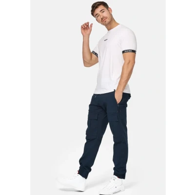 Immagine di Indicode Uomini Dennis Cargo Pants Pantaloni in 98% Cotone con 6 Tasche Navy L