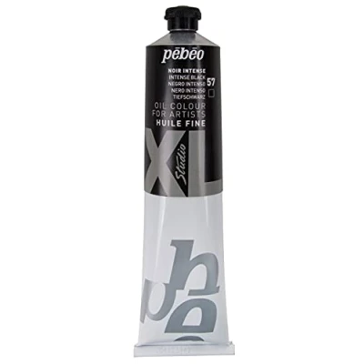 Immagine di PEBEO Fine Studio XL Colore ad Olio per Pittura, Nero (Intenso), 200 ml