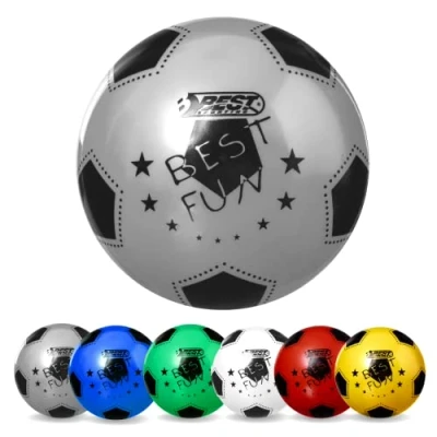 Immagine di Best Sporting palla da gioco in PVC con scritta lingua tedesca &quot;Fun I&quot;, pallone spiaggia di alta qualità, 23 cm, logo Sporting, gomma per bambini