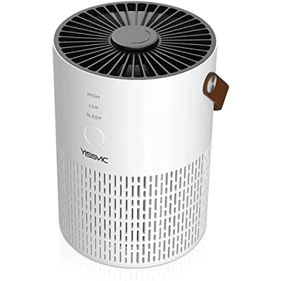 Immagine di YISSVIC Purificatore d&#039;Aria, Filtro HEPA H13, 30m², Depuratore Aria 28dB Funzione Aromaterapia Modalità Notte,Rimuove 99.97% di Allergen,K1