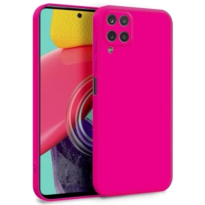 Immagine di MyGadget Cover per Samsung Galaxy M53 5G Custodia in Silicone Morbido a Doppio Strato Case con Protezione Fotocamera &amp; Fodera Interna Antigraffio Magenta Rosso