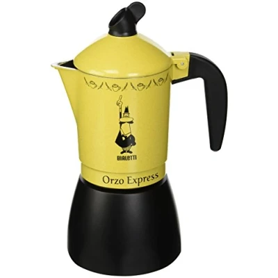 Immagine di Bialetti Caffettiera Orzo Express, 4 Tazze, Pensata per preparare un Espresso, Non adatta a induzione, Giallo